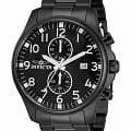 Invicta Invicta Specialty IN0383  IN0383 кварцевые мужские часы черный циферблат, браслет нержавеющая сталь с ip-покрытием — вид спереди