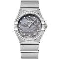 Omega Omega Constellation 131.15.28.60.99.001  13115286099001 кварцевые женские часы  фиолетовый циферблат, браслет нержавеющая сталь — вид спереди