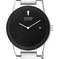 Citizen Citizen Eco-Drive Axiom AU1060-51E  AU1060-51E кварцевые мужские часы черный циферблат, браслет нержавеющая сталь — вид спереди