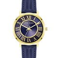 Anne Klein Anne Klein Leather 3836GPNV  3836GPNV кварцевые женские часы синий циферблат, браслет кожаный — вид спереди