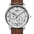 Zeppelin Zeppelin Fridrichshafen 85681  85681 механические мужские часы белый циферблат, браслет кожаный — вид спереди
