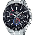 Casio Casio Edifice EFR-552D-1A3VUDF (EFR-552D-1A3) EFR EFR-552D-1A3 кварцевые мужские часы черный циферблат, браслет нержавеющая сталь — вид спереди