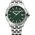 Raymond Weil Raymond Weil Tango 8160-ST-52041  8160-ST-52041 кварцевые мужские часы  зеленый циферблат, браслет нержавеющая сталь — вид спереди