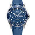 Mido Mido Ocean Star 200c M042.430.17.041.00  M0424301704100 механические мужские часы синий циферблат, браслет каучук — вид спереди