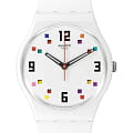 Swatch Swatch Gent Biosourced Standart SO28W700  SO28W700 кварцевые женские часы  цветной циферблат, браслет силикон — вид спереди