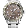 Orient Orient Mako RA-WJ0004Y1  RA-WJ0004Y1 кварцевые мужские часы коричневый циферблат, браслет нержавеющая сталь — вид спереди