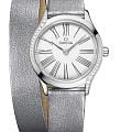 Omega Omega De Ville Mini Tresor 428.17.26.60.04.006  42817266004006 кварцевые женские часы белый циферблат, браслет кожаный — вид спереди