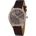 Jacques Lemans Jacques Lemans 1-1841P  1-1841P кварцевые женские часы серый циферблат, браслет кожа + текстиль — вид спереди