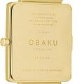 Obaku Obaku Kvadrat Gold V231LXGIMG,  дания женские часы на браслете сталь с ip покрытием боковой вид