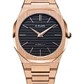 D1 Milano D1 Milano Ultra Thin UTBJ16  UTBJ16 кварцевые мужские часы  черный циферблат, браслет нержавеющая сталь с pvd-покрытием — вид спереди