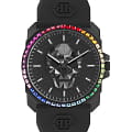Philipp Plein Philipp Plein The Skull King PWLAA0522  PWLAA0522 кварцевые мужские часы черный циферблат, браслет силикон — вид спереди