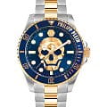 Philipp Plein Philipp Plein The Skull PWOAA0722  PWOAA0722 кварцевые мужские часы синий циферблат, браслет нержавеющая сталь с ip-покрытием — вид спереди