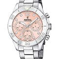 Festina Festina Boyfriend F20603/7  F20603/7 кварцевые женские часы  розовый циферблат, браслет нержавеющая сталь — вид спереди