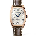 Longines Longines Evidenza L2.142.8.73.4  L21428734 механические женские часы серебристый циферблат, браслет кожаный — вид спереди