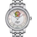 Tissot Tissot Lady Heart Flower Powermatic 80 T050.207.11.117.05  T0502071111705 механические женские часы белый циферблат, браслет нержавеющая сталь — вид спереди