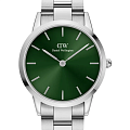 Daniel Wellington Daniel Wellington Iconic Link Emerald DW00100427  DW00100427 кварцевые мужские часы зеленый циферблат, браслет нержавеющая сталь — вид спереди