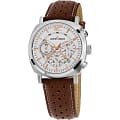 Jacques Lemans Jacques Lemans 1-1931B  1-1931B кварцевые мужские часы белый циферблат, браслет кожа + текстиль — вид спереди