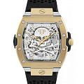 Philipp Plein Philipp Plein The Skeleton 2.0 PWJFA0825  PWJFA0825 механические мужские часы серебристый циферблат, браслет силикон — вид спереди