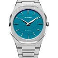 D1 Milano D1 Milano Ultra Thin UTBU04  UTBU04 кварцевые мужские часы бирюзовый циферблат, браслет нержавеющая сталь — вид спереди