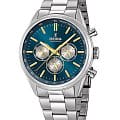Festina Festina Timeless Chrono F16820/C  F16820/C кварцевые мужские часы синий циферблат, браслет нержавеющая сталь — вид спереди