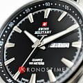 Swiss Military by Chrono Swiss Military by Chrono SM34027.05 кварцевые мужские часы часы крупный план черный циферблата