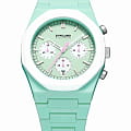 D1 Milano D1 Milano Polychrono PHBJ02  PHBJ02 кварцевые мужские часы  зеленый циферблат, браслет пластик — вид спереди