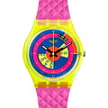 Swatch Swatch Gent Biosourced Standard SO28J700  SO28J700 кварцевые женские часы цветной циферблат, браслет силикон — вид спереди