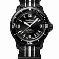 Swatch Swatch Sistem51 Scuba Bioceramic Standard SO35B400S  SO35B400S механические мужские часы черный циферблат, браслет нейлон — вид спереди