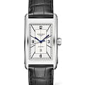Longines Longines DolceVita L5.767.4.73.0  L57674730 механические женские часы белый циферблат, браслет кожаный — вид спереди