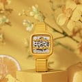 Оригинальные часы Rado Rado True Square Automatic Skeleton R27177255 механические калибр механизма  общий вид