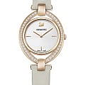 Swarovski Swarovski 5376830  5376830 кварцевые женские часы  серебристый циферблат, браслет кожаный — вид спереди
