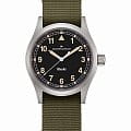 Hamilton Hamilton Khaki Field Quartz 38mm H69401930  H69401930 кварцевые мужские часы черный циферблат, браслет тканевый — вид спереди