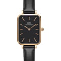 Daniel Wellington Daniel Wellington Quadro Pressed Sheffeld DW00100435  DW00100435 кварцевые женские часы  черный циферблат, браслет кожаный — вид спереди