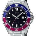 Casio Casio Collection MDV-107D-1A3VDF (MDV-107D-1A3)  MDV-107D-1A3 кварцевые мужские часы черный циферблат, браслет нержавеющая сталь — вид спереди