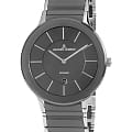 Jacques Lemans Jacques Lemans Classic 1-1855E  1-1855E кварцевые мужские часы серый циферблат, браслет сталь + керамические вставки — вид спереди
