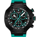 Tissot Tissot T-Race MotoGP Quartz Chronograph T141.417.37.051.01 T Race T1414173705101 кварцевые мужские часы черный циферблат, браслет каучук — вид спереди