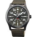 Orient Orient UNG2004F (FUNG2004F)  UNG2004F автокварц (кинетик) мужские часы зеленый циферблат, браслет тканевый — вид спереди