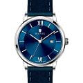 Wainer Wainer Classic WA.11190-C  WA.11190-C кварцевые мужские часы синий циферблат, браслет кожаный — вид спереди