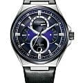 Citizen Citizen Attesa BU0066-11W  BU0066-11W кварцевые мужские часы серый циферблат, браслет кожаный — вид спереди