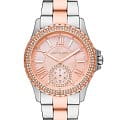 Michael Kors Michael Kors Everest MK7402  MK7402 кварцевые женские часы розовый циферблат, браслет нержавеющая сталь с pvd-покрытием — вид спереди
