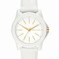 Armani Exchange Armani Exchange Lady Banks AX7126  AX7126 кварцевые женские часы белый циферблат, браслет силикон — вид спереди