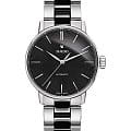 Rado Rado Coupole Classic Automatic R22862152 Classic R22862152 механические женские часы черный циферблат, браслет сталь + высокотехнологичная плазменная керамика — вид спереди