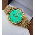 Orient Orient 3 Stars AB00001N механические мужские часы часы, крупный план зеленый циферблат