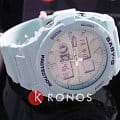 Голубой Casio Casio Baby-G G-Lide BAX-100-3A на белом фоне — вид анфас
