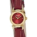 Salvatore Ferragamo Salvatore Ferragamo Signature SFDC00418  SFDC00418 кварцевые женские часы  бордовый циферблат, браслет кожаный — вид спереди