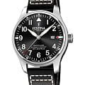 Festina Festina Automatic F20151/4  F20151/4 механические мужские часы  черный циферблат, браслет кожаный — вид спереди