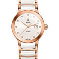 Rado Rado Centrix Automatic Diamonds R30183742 Automatic R30183742 механические женские часы белый циферблат, браслет сталь + pvd + керамика — вид спереди