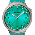 Swatch Swatch Big Bold Irony Standard SB07S100  SB07S100 кварцевые мужские часы бирюзовый циферблат, браслет резина — вид спереди