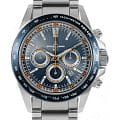Jacques Lemans Jacques Lemans 1-1836G  1-1836G кварцевые мужские часы  синий циферблат, браслет нержавеющая сталь — вид спереди