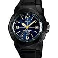 Casio Casio Collection MW-600F-2AVDF (MW-600F-2A)  MW-600F-2A кварцевые мужские часы синий циферблат, браслет пластик — вид спереди